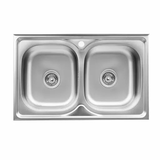 Кухонная мойка из нержавеющей стали Platinum сатин 8050D (0,7/180 мм), Satin - фото 1