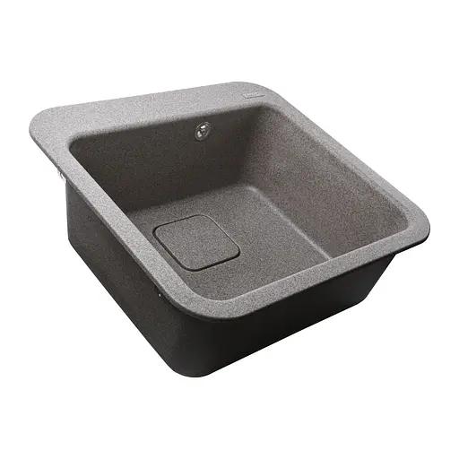Гранітна мийка Globus Lux Barbora мокко 510x510 мм, Сірий - фото 5