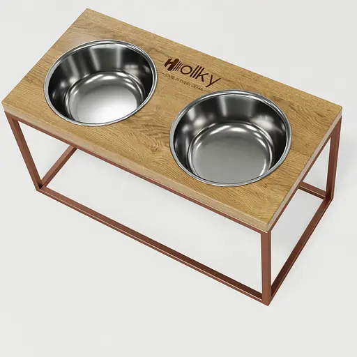 Hollky Base L — миски на підставці для середніх і великих собак (2 × 0,95 л) - фото 9