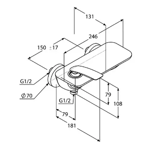 Смеситель для душа Kludi Balance DN 15 черный мат 527108775 - фото 3