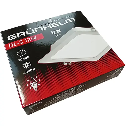 Світильник LED Grunhelm DL-S 12W 12W 145х145х29.5 мм (149265) - фото 4
