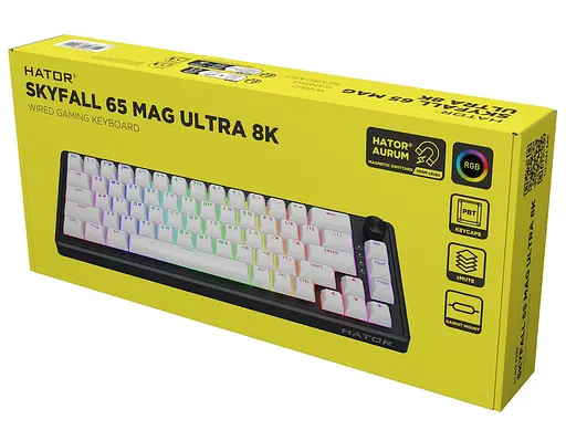 Клавіатура HATOR Skyfall 65 MAG ULTRA 8K Black White (HTK1860UA) - фото 7