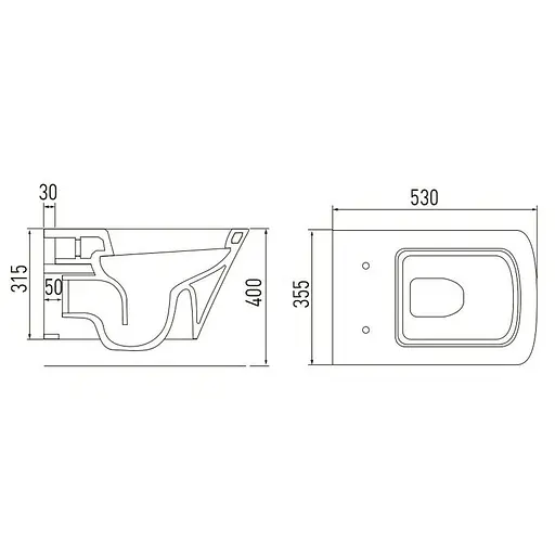 Комплект инсталляция Imprese 3 в 1 i8120 + унитаз подвесной Volle Teo 13-88-422black с крышкой Soft Close, Черный - фото 2