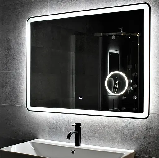 Дзеркало Dusel DE-M3051 75x120 см Збільшувальна лінза + сенсорне включення + підігрів, Білий - фото 8