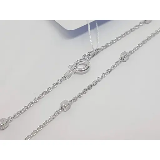 Срібний ланцюжок Аметист Якірне 38053РК 45 - фото 4