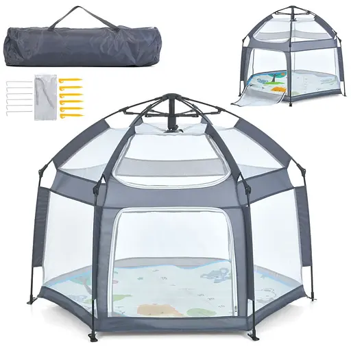 Дитячий манеж MR 1512 Silver Mist 146×127×110 см - фото 3