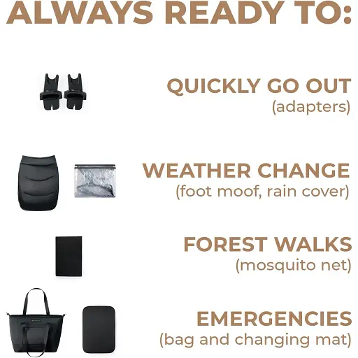 Універсальна коляска 2 в 1 Kinderkraft Prime 2 Venezian Black (KSPRIM02BLK2000) - фото 6