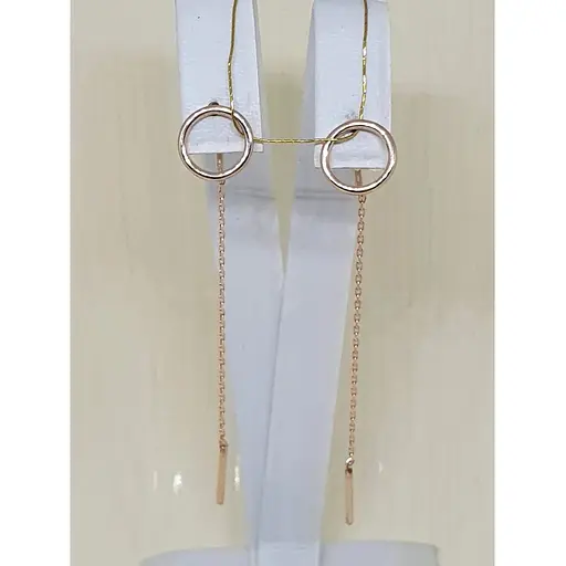 Золоті сережки-протяжки Платон. 1С272/00Б - фото 2