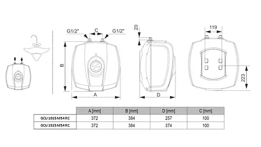 Водонагреватель Tesy GCU 1015 M54 RC (6803255) - фото 4