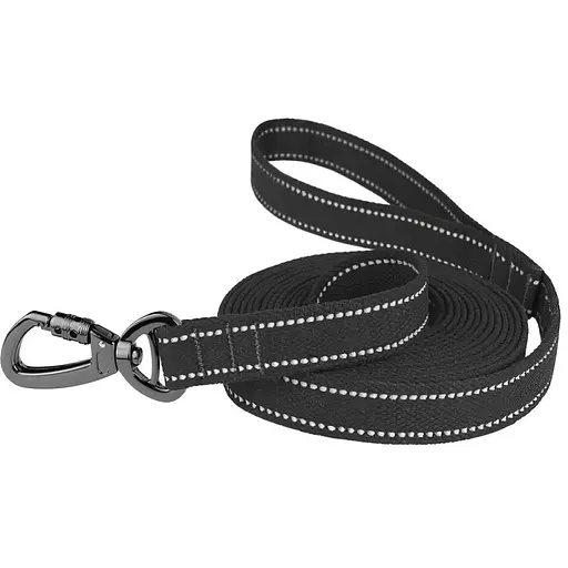 Поводок для собак Barksi Сotton с карабином на замке 500x2 см графит - фото 1