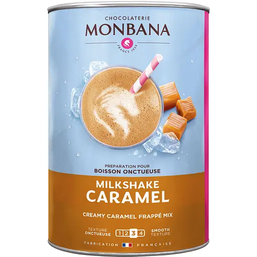Суха суміш Monbana Caramel Milkshake для приготування карамельного мілкшейку 1 кг 