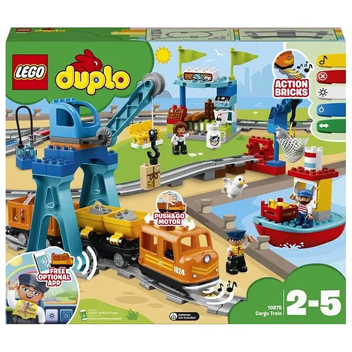 Уценка. Конструктор LEGO DUPLO Town Грузовой поезд 105 деталей (10875)