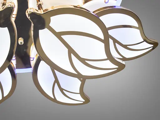 Светодиодная люстра пристельная с регулировкой яркости, 180W, золото. - фото 4