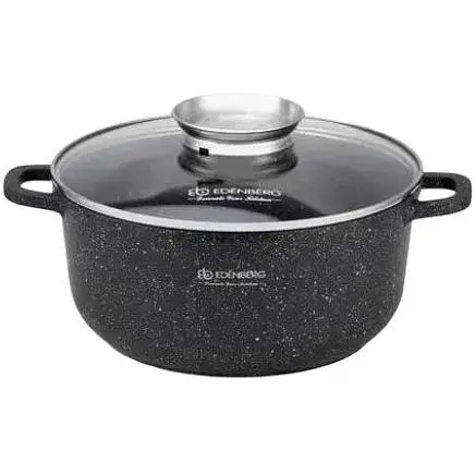 Кастрюля Edenberg EB-8115 с гранитным покрытием и крышкой 6.5 л 28 см - фото 1