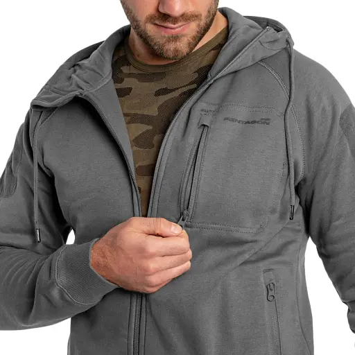 Флисовая кофта Pentagon Leonidas 2.0 Tactical Sweater L Wolf Grey - фото 6