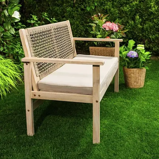 Садовая скамейка Di Volio Teracina со спинкой бежевый - фото 2