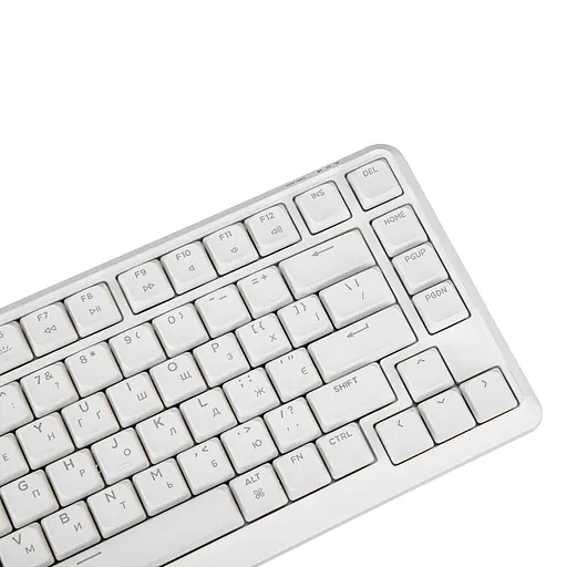 Keychron Клавіатура механічна J1 82Key, K pro Banana, WL/BT/USB-A, QMK, Hot-swap, EN/UKR, RGB, білий - фото 8