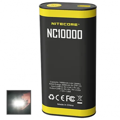 Ліхтар + Power Bank Nitecore NC10000 20w QC 3.0 10000mAh - фото 2