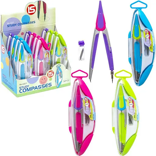 Циркуль с грифелями, 16x6 см, 201 (в ассортименте) - фото 2