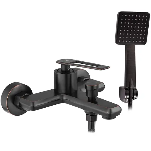 Смеситель для ванны Rea Blade настенный Old Black REA-B9975 Черный матовый - фото 1