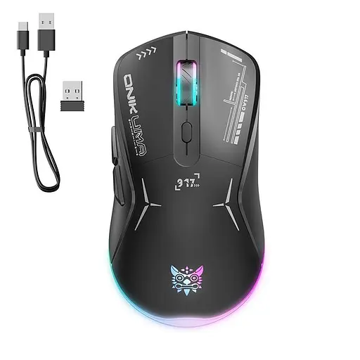 Миша Onikuma Wired + 2.4 G RGB Gaming Mouse CW917 |800-4800DPI - фото 3