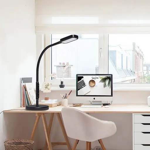 LED торшер чорний VIDEX TF07B 14W 3000-5500K - фото 6