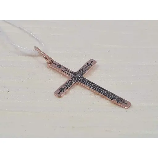 Золотой крестик Харьковская ювелирная фабрика с алмазной гранью. Спаси и сохрани. 115-МЧР\1 - фото 2