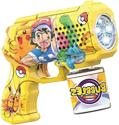 Пистолет с мыльными пузырями Пикачу, 107, со световыми эффектами, с мыльной жидкостью