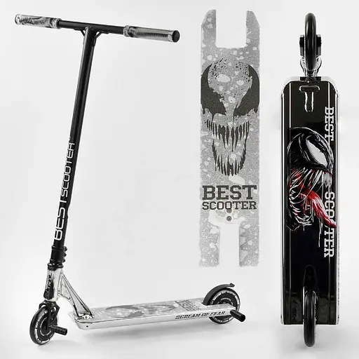 Самокат трюковий Best Scooter 69х12.5х93 см Чорно-сірий 000231442 - фото 6