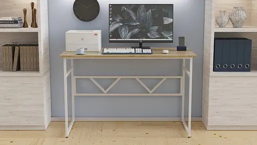 Комп'ютерний стіл Ferrum-decor Раян 75x100x60 білий ДСП Дуб Сонома 16мм (FRD-101122)