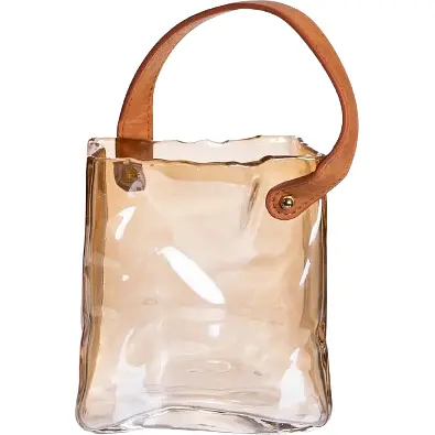 Ваза для цветов и декора Yiwu Сумочка 1 л коричневая HP-19-155-1 - фото 2