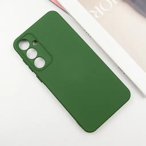 Чехол Lakshmi Silicone Cover Full Camera A для Samsung Galaxy S24+ Зеленый/Dark green - фото 2