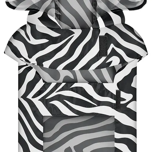 Дождевик-накидка с капюшоном для собак Waudog Clothes рисунок Зебра XL А 55-61 см B 68-80 см С 42-52 см - фото 3