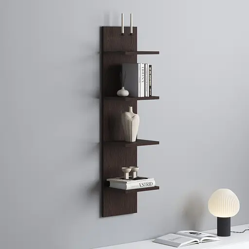 Полка на стену Vays навесная полка M-51 Венге Темный