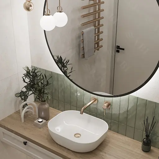 Умивальник VBI Bergamo white накладний VBI-012500, Білий - фото 1