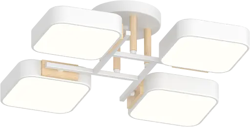 Люстра XI3352-4 белый + дерево