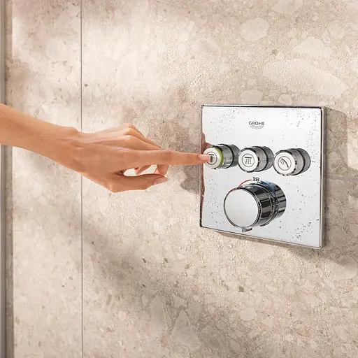 Душова система прихованого монтажу термостатична Grohe QuickFix Precision Smartcontrol Cube 34875000, Хром - фото 8