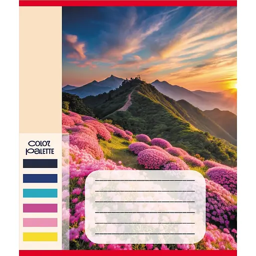 Зошит загальний "Кольори гір" Leader 060-610093K-4 в клітинку, 60 аркушів - фото 1