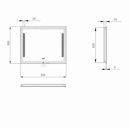 Зеркало Sanwerk Лава "Стелла" 80x65 ZL0000140 - фото 4