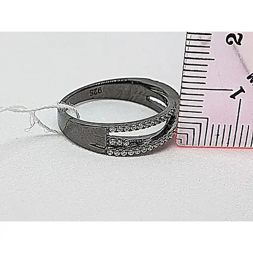 Срібне кільце Золотий квартал з фіанітами. Артикул 308991 18 - фото 5