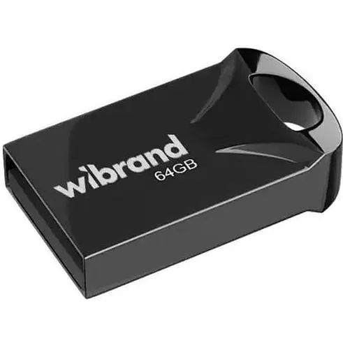 Флеш накопичувач USB 64Gb Wibrand Hawk чорний USB 2.0 (WI2.0/HA64M1B) - фото 1