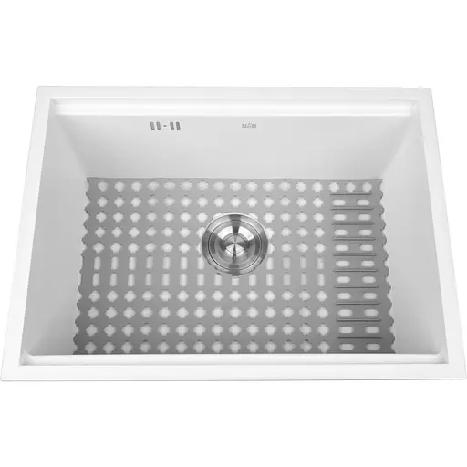 Кухонна мийка Nett NW-5742 біла під стільницю 1.5 мм з нержавіючої сталі - фото 2
