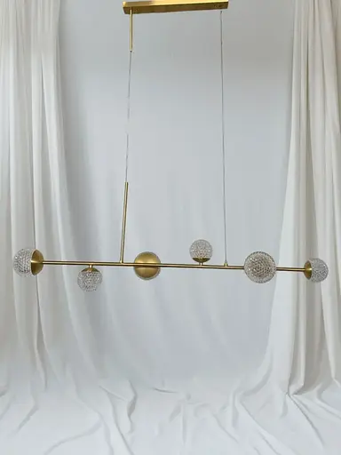 Люстра светодиодная потолочная Светлячок 5003 (Золотистый) 6 плафонов - фото 2