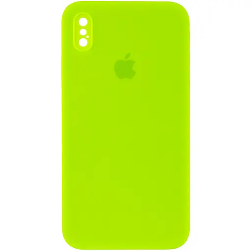 Чохол Epik Silicone Case Square Full Camera Protective AA для Apple iPhone XS Max 6.5 Салатовий/Neon green
