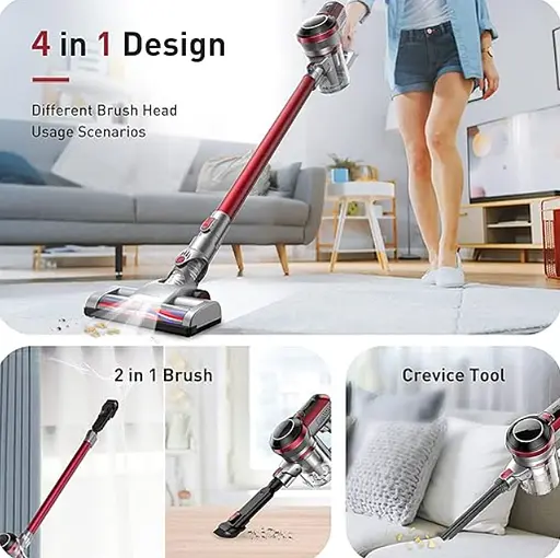 Пылесос аккумуляторный беспроводной Hosome Family H20-180 с подсветкой - фото 6