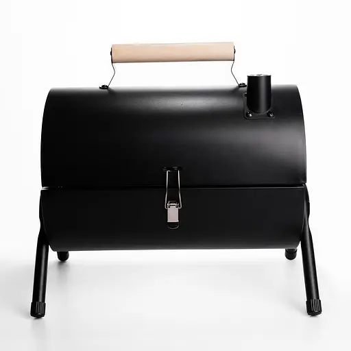 Вугільний гриль двосторонній портативний з решіткою Yiwu 38х25х35 см чорний універсальний для пікніка похідний розкладний BQ-1 - фото 1