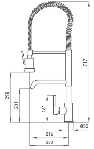 Смеситель для кухни GRB Kitchens 990400 Хром - фото 3