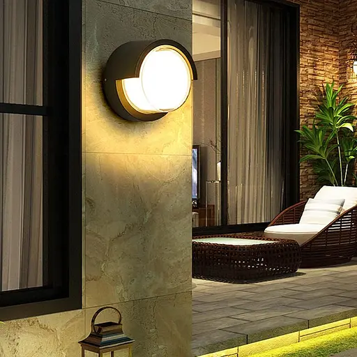 Фасадний світильник круглої форми діаметр 10 см | Line F | Арт. 9811 - фото 4