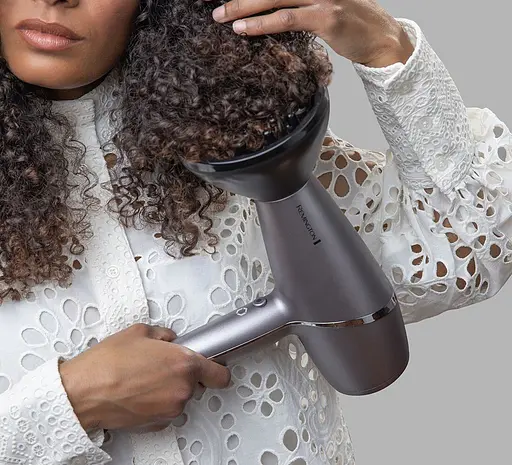 Фен Remington ProLuxe You Adaptive, 2400 Вт, 3 режима, диффузор, ионизация, холодный обдув, турбо-режим, серый - фото 4