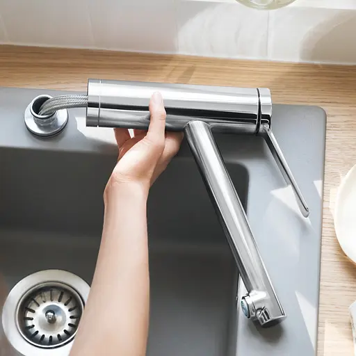 Змішувач Hansgrohe Zesis M33 160 1jet кухонний установка перед вікном 74805000 Chrome - фото 2